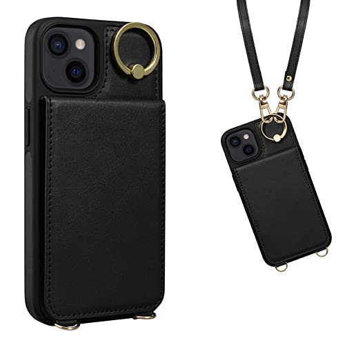 Rakuten - iPhone 13 ケース 背面 手帳型 カードケース iPhone13 手帳型ケース 背面ケース ショルダー ストラップ Shlybaay PUレザー 肩掛け カード収納 斜め掛け スタンド アイホン あいほん 13 ケース 可愛い 人気 おしゃれ アイフォン あいふぉん 13 財布型 首掛け マグネット 調節