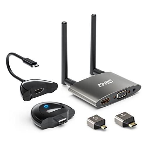 ワイヤレス hdmi 無線 送受信機 [AIMIBO新型USB-C出力追加] ワイヤレスhdmi エクステンダー 4K解像度/設定不要/5G/50M対応 HDMI 無線接続 技適マーク取得 日本語説明書 hdmi無線化ユニット