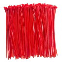 耐候性 頑丈なナイロン 結束バンド 幅3.6mm 長さ200mm(結束長さ170mm)/300本入 レッド/RED 屋内 屋外用 耐久ケーブルタイ 強力ケーブル固定 配線管理 耐熱ロックタイ プラスチック タイラップ uv耐性 セルフロック電線 ネクタイジップ アソート太い