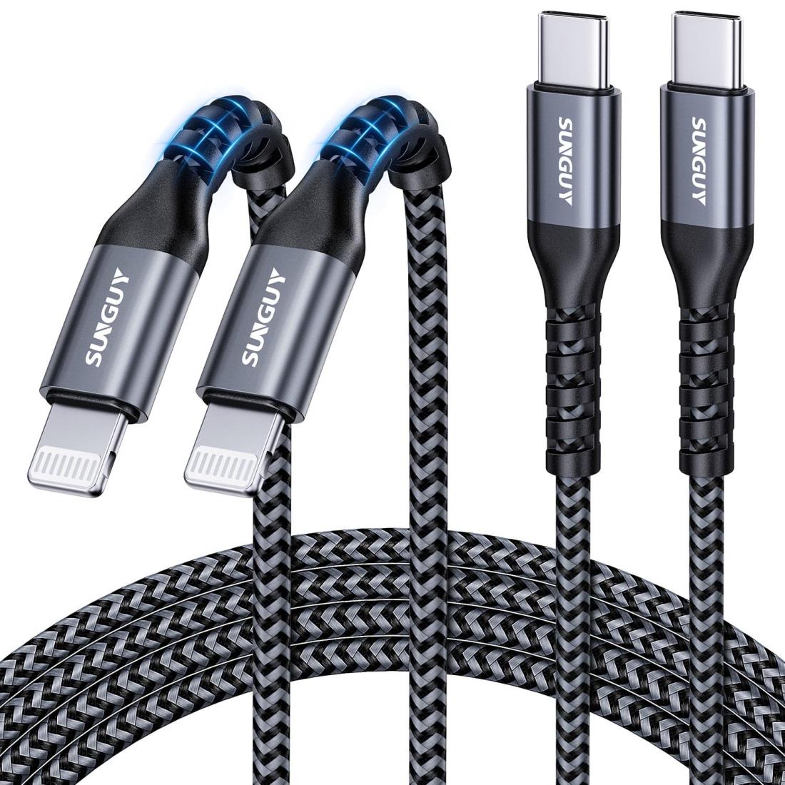 SUNGUY USB-C Lightningケーブル 2M 2本セット【MFi認証取得】 タイプc ライトニン...