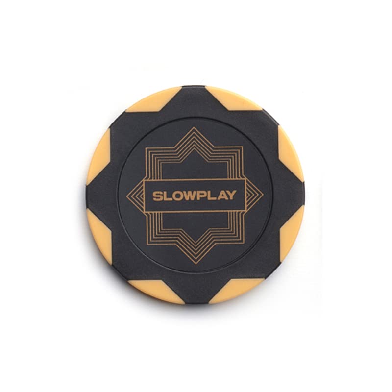 乐天商城 - SLOWPLAY Nashクレイポーカーチップ 14g 重量感あるクレイチップ 40mm 大きめ 50枚入り ゴールド（チップバリュー表記なし）