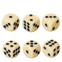 GWHOLE サイコロ ダイス 6面 40個 16 trpg ダイス 角丸 象 牙色 dice 麻雀