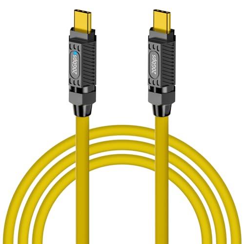 Poyiccot USB Type C 充電 ケーブル140W、PD3.1 超急速USB C充電ケーブル、20Gbps USB ケーブル Type-C 急速充電 高耐久8K/60Hz映像出力 USB C to USB CケーブルGalaxy S20 S10+ S9 のUSB-C機器対応, 2m