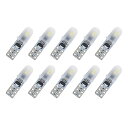 NAKOBO T5 74 73 2723 2721 W3W LEDバルブ 2SMD 3020チップ 自動車用メーター球 パネル球 インジケータ ダッシュボードライト 12V汎用 ホワイト 10個入り 