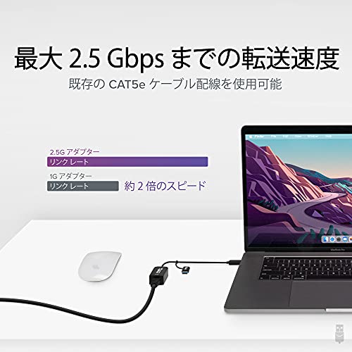 Plugable USB �������ͥåȥ����ץ��� 2.5Gbps �ͥåȥ�� Type-C USB3.0 �б� ͭ�� LAN��Windows��macOS��Linux �ߴ�