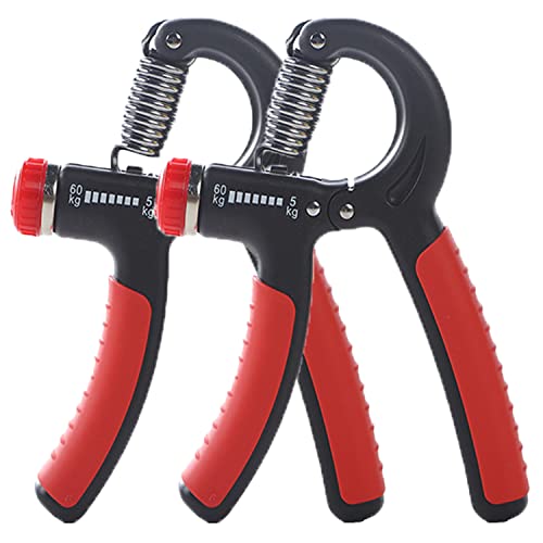 ToBeBold ハンドグリップ ハンドグリッパー 握力器 筋トレ トレーニング グリップ 握る器具 リハビリ器具 男女兼用 5-60kg レッド2個セット