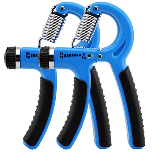 ToBeBold グリップ ハンドグリップ ハンドグリッパー 握る器具 筋トレ トレーニング リハビリ器具 男女兼用 5-60kg ブルー 2個セット