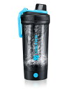 VOLTRX 電動シェイカーボトル、Gallium USB C充電式電動プロテインシェイクミキサー、BPAフリー、Tritan製、700ml(4)