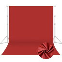 UTEBIT 背景布 赤 1.8m x 2.8m 撮影用 背景シート シワが出来やすくない 赤い布 バック紙 撮影 背景 布 写真撮影用 背景スタンド スタジオ スクリーン ポリエステル 折りたたみ 洗濯可能 証明写真 結婚写真 撮影やビデオに対応 red backdrop 180 x 280 cm レッド (赤, 180x28(2)