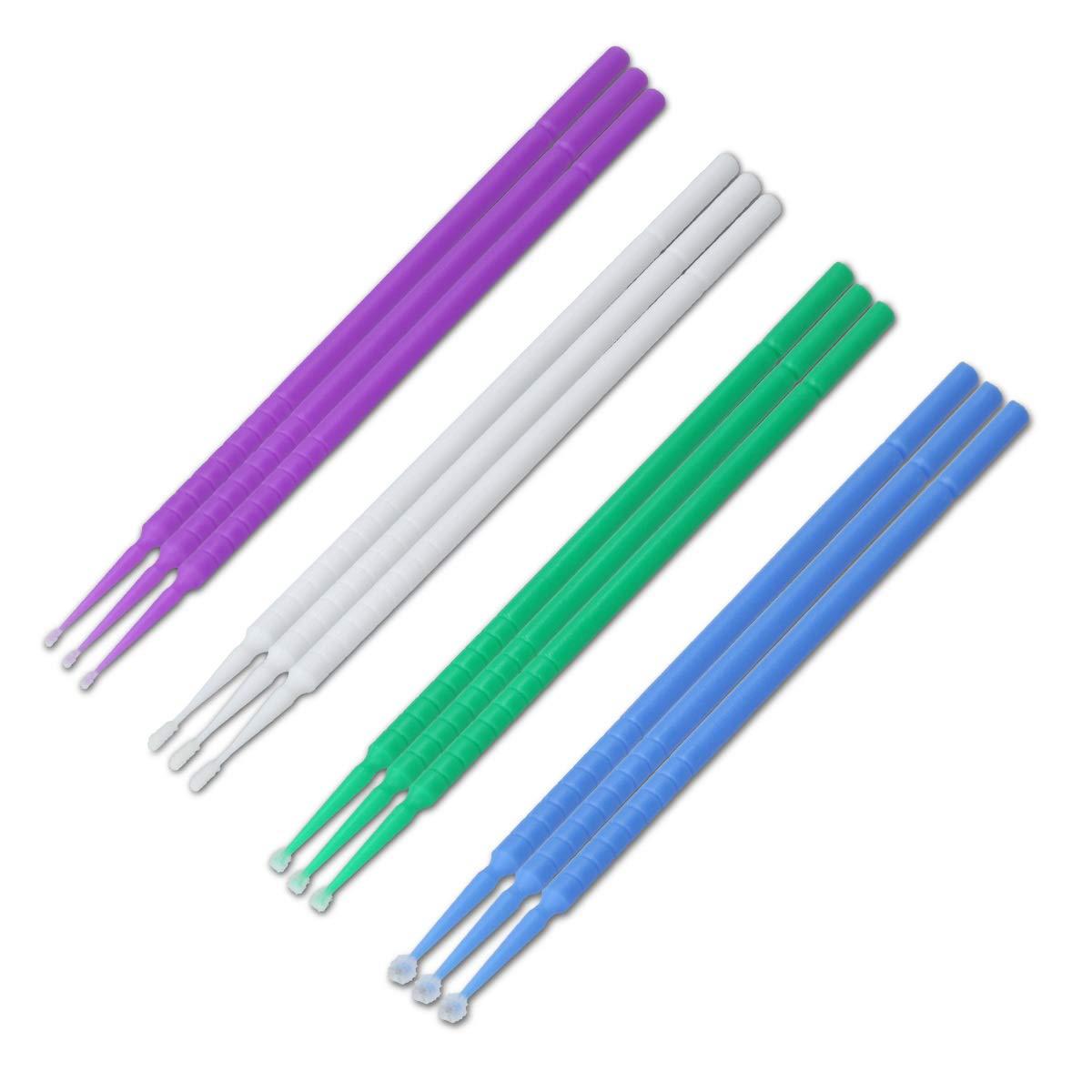 kwmobile 車 塗装 タッチアップ 筆セット - 大きさ違い 4種類 キズ 剥がれ 補修 ふで 綿棒 - カラータ..