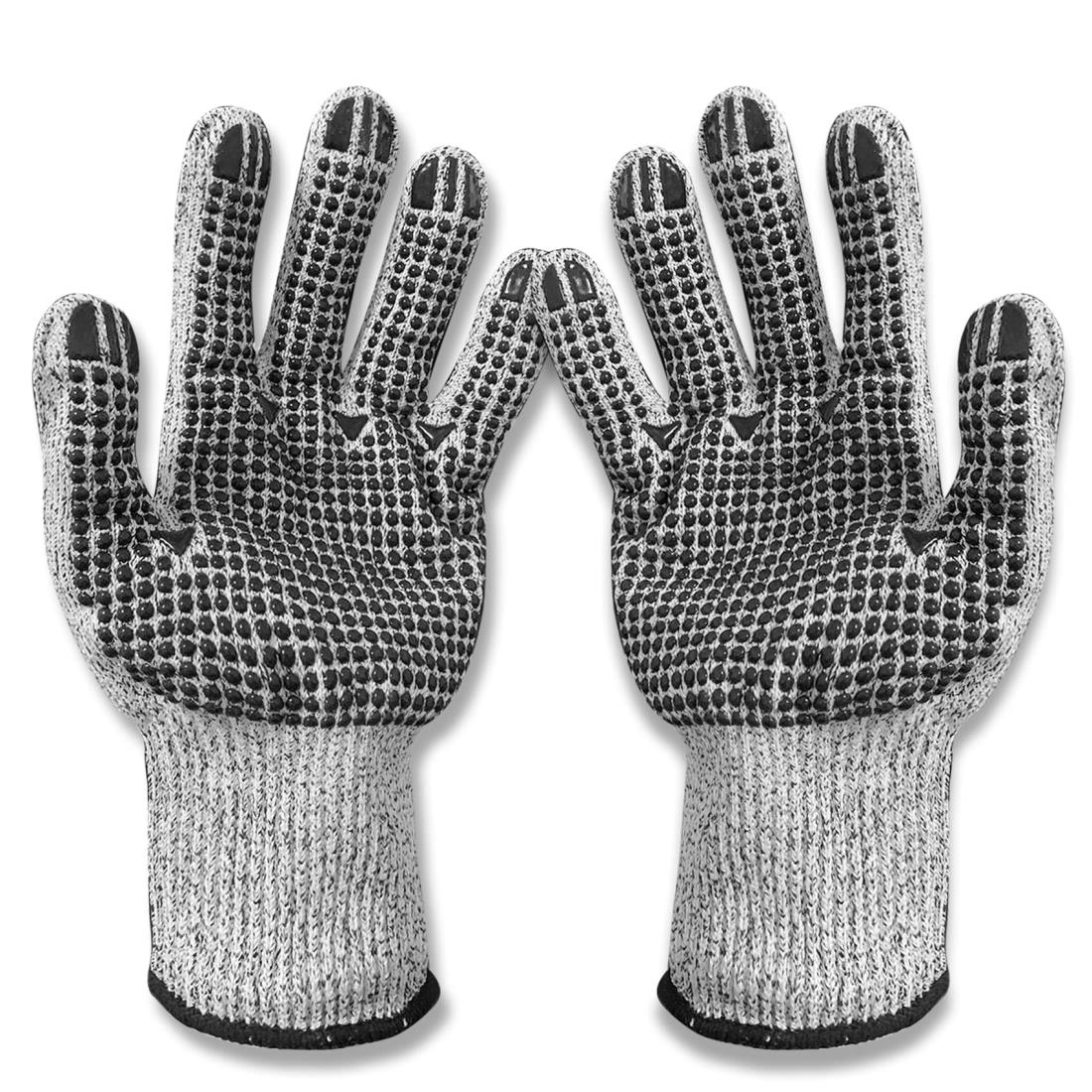 [Wlikn] 防刃手袋 軍手 作業用 HPPE防刃5級 安全 手袋 園芸 作業グローブ 切れない手袋 耐切創手袋 耐摩耗 滑り止め キャンプグローブ 料理用 アウトドア用 オールシーズン対応