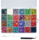 24000粒 ネイルストーン ラインストーン BetterJonny 24色 ネイルストーン ガラス ネイル デコ パーツ 手芸パーツ DIY ネイルパーツ ネ...