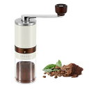 VKCHEF コーヒーミル 手挽きコーヒーグラインダー セラミック臼 コーヒー豆挽き 珈琲ミル 外部6度調節機可能 お手入れ簡単 水洗い可能 小型 急速挽く 超...