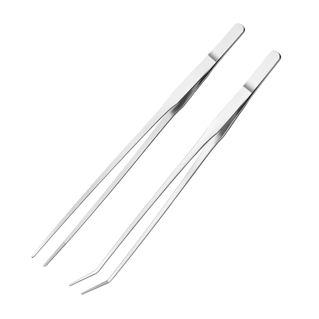YFFSFDC ピンセット 水槽用ピンセット 2本セット 27cm ステンレススチール製 細かい 実用 便利 多機能 ..