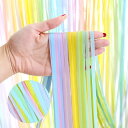 「2個セット」 Augsion タッセルカーテン キラキラ 背景 華やかな金属感 明るい光沢 誕生日 飾り付け 100cm*200cm パーティー 装飾 小道具...