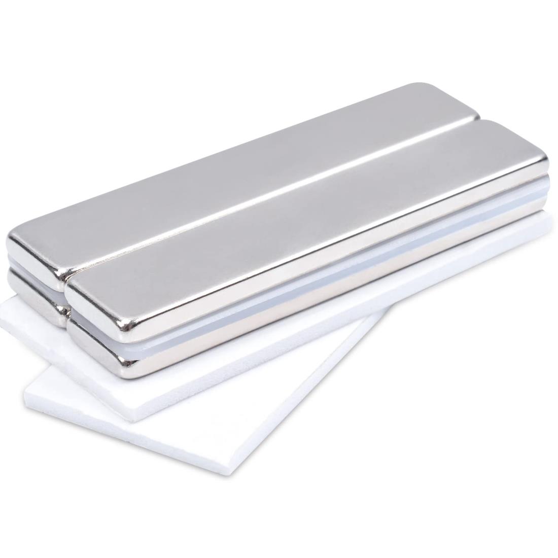 4個入り 超強力なネオジムの磁石、50x10x3mm の強い長方形の磁石オフィスの工芸品、オフィス、貯蔵の冷却装置、ホワイトボード、DIY の建物のための大きい長い磁石を備えています