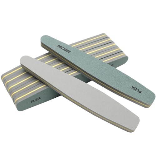 サムコス 爪ヤスリ 研磨ツール 10本セット eva スポンジファイル グリッド/両面仕様 ネイルファイル 爪やすり ネイルシャイナー ネイル用品 プロ 爪磨き スポンジクッションツール (220/280)