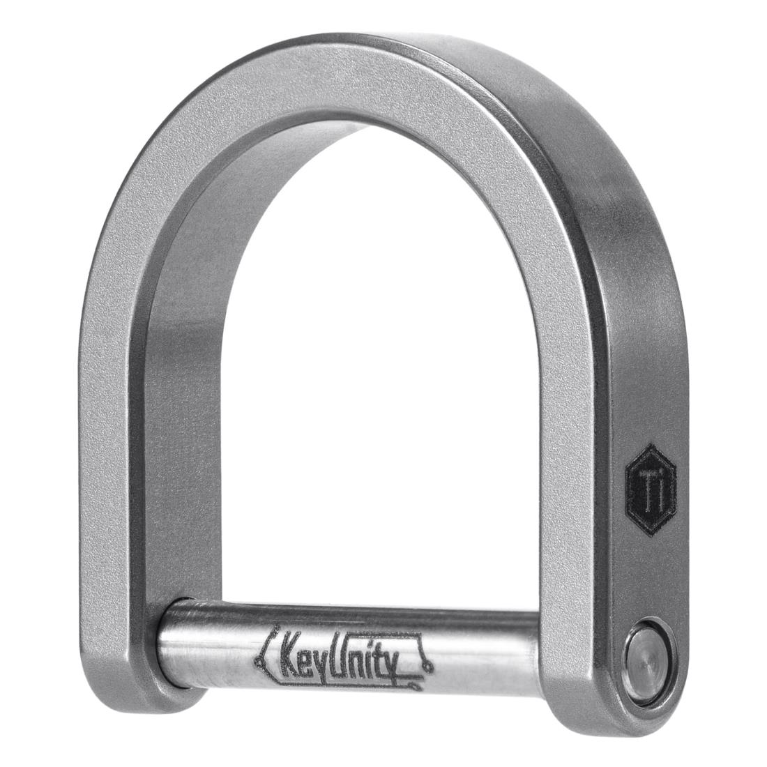 [KeyUnity] KA17チタンキーリング Dリングキーホルダー 軽量 Dタイプ 車のカギ DIYキー収納 キーホルダ..