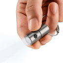 KeyUnity KF03 ミニ懐中電灯 チタン合金懐中電灯 キーホルダーライト 超小型LEDライト チタン合金製 LR44(PA76)ボタン型電池対応 IPX...