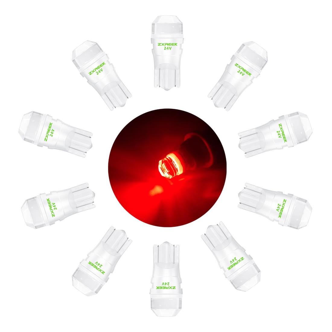 ZXREEK T10 24V LED å ݥ ꥢ󥹥 롼 ̵ LED T10 ߥå Ǯ 300ĶȻ 1...