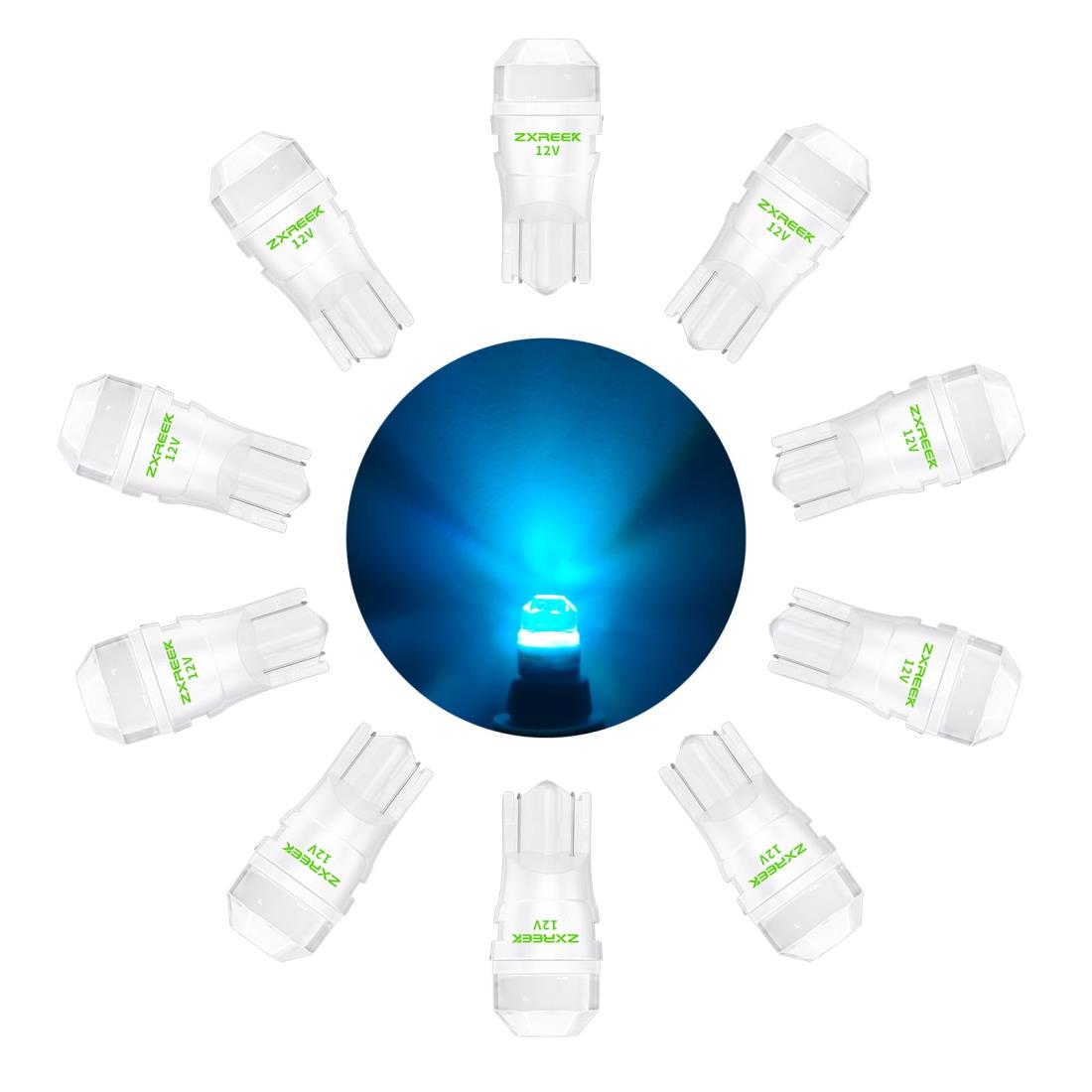 ZXREEK T10 12V LED ֥롼 ݥ ꥢ󥹥 롼 ̵ LED T10 ߥå Ǯ 300ĶȻ...