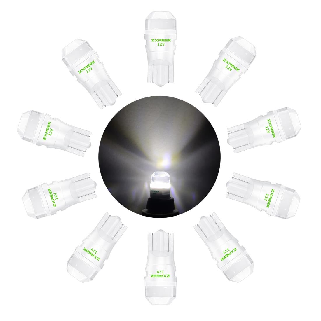 ZXREEK T10 12V LED ۥ磻 ݥ ꥢ󥹥 롼 ̵ LED T10 ߥå Ǯ 300ĶȻ ...
