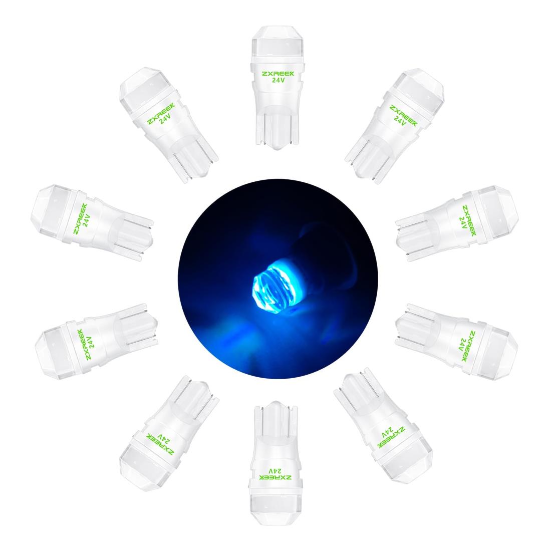 ZXREEK T10 24V LED ֥롼 ݥ ꥢ󥹥 롼 ̵ LED T10 ߥå Ǯ 300ĶȻ 1...