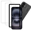【2+2枚セット】ガイド枠付き KPNS 日本素材製 強化ガラス iPhone16 用 ガラスフィルム カメラフィルム カバー 保護フィルム(2)