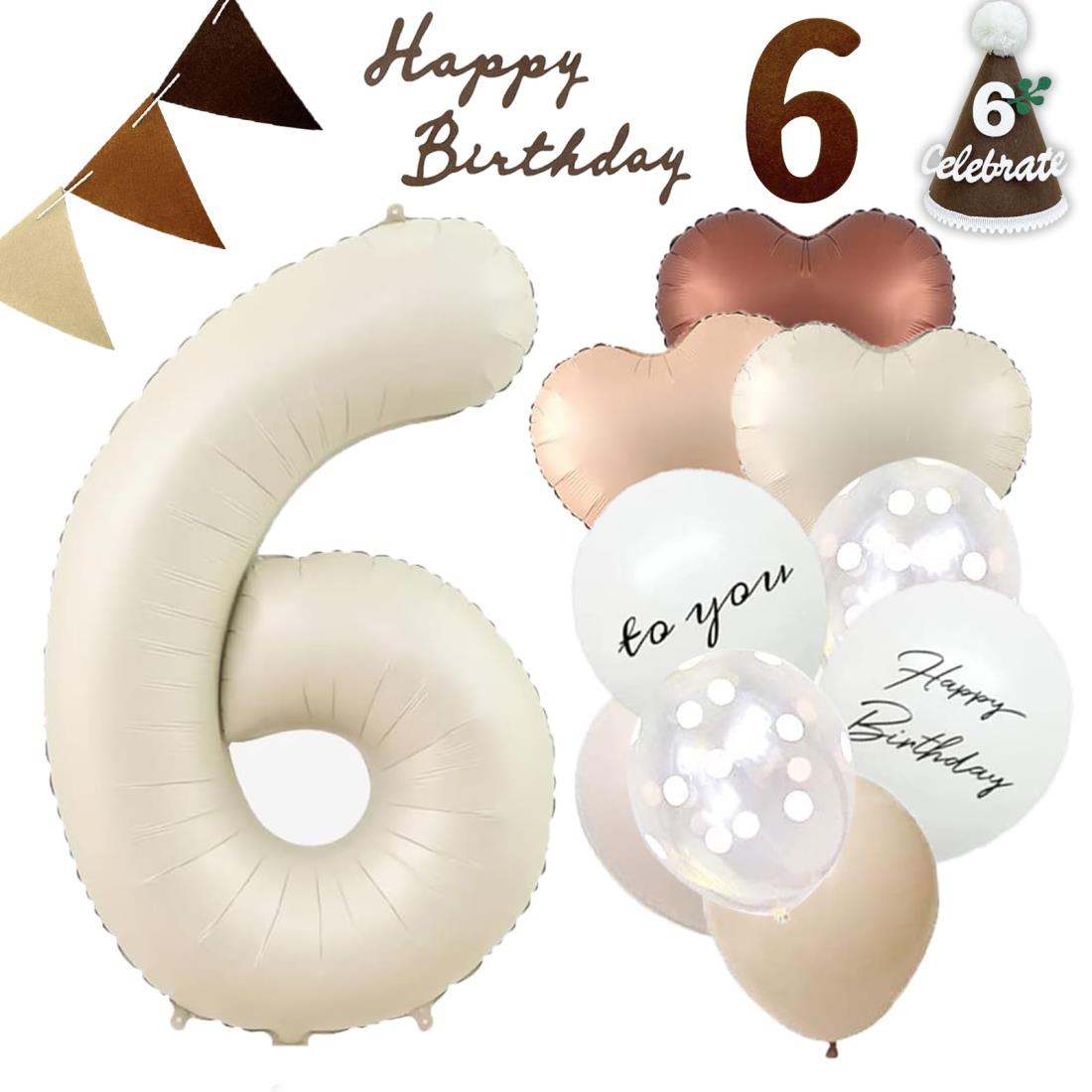 6歳 誕生日 飾り付け、数字 バルーン 大きい バースデー 飾り 誕生日 バルーン 飾り バルーンフラワー 誕生日 かざりつけ 女の子 男の子