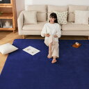 Sun Deco カーペット ラグ 洗えるラグマット 絨毯 135×185cm 約1.5畳 抗菌 防臭 防ダニ 滑り止め付き オールシーズン 床暖房 ホットカーペット対応 丸洗い フランネル 無地・ダークネービー(3)