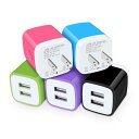 Hootek USB 充電器 2ポート USB電源アダプタ USB コンセント 【2.1A急速充電/5個セット/PSE認証/コンパクト】 ACアダプター アイフ...