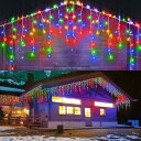 cshare LED イルミネーションライト 200LED ストリングライト つららライト ベランダ ライト アイシクルライト 8点灯パターン 記憶メモリー タ...