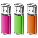 EASTBULL USBメモリ 4GB 3個セット フラッシュメモリー USB2.0 フラッシュドライブ キャップ式 防塵性能優れ ストラップ付き LEDライト付き (4GB 3色)