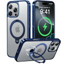 【透明な輝き&360°回転スタンド】CASEKOO iPhone 16 Pro 用ケース クリア 米軍規格保護 金属感 キラキラ フィット感 MagSafe対応 25W急速充電 横縦両立 角度自在 微調整 超強磁力 耐衝撃 高耐久性 ラップホール付き 真空メッキ レンズ保護 透明 黄変防止 いphone16pro 用ケ