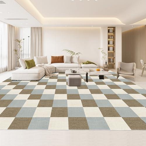 】WEIDUOYI ジョイントマット 大判【30×30cm 36枚 】タイルカーペット タイルマット ずれない 吸着マット 防音 床暖房にも対応 洗えるカーペット ペット用 ペット/高齢者の滑り止め対策(モカ＆オフホワイト&ライトグレー)