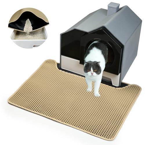 heatcozy 猫用トイレマット 猫砂取りマット 75x55CM/90x60CM 二重構造 猫マット 猫砂マット 飛び散り防..