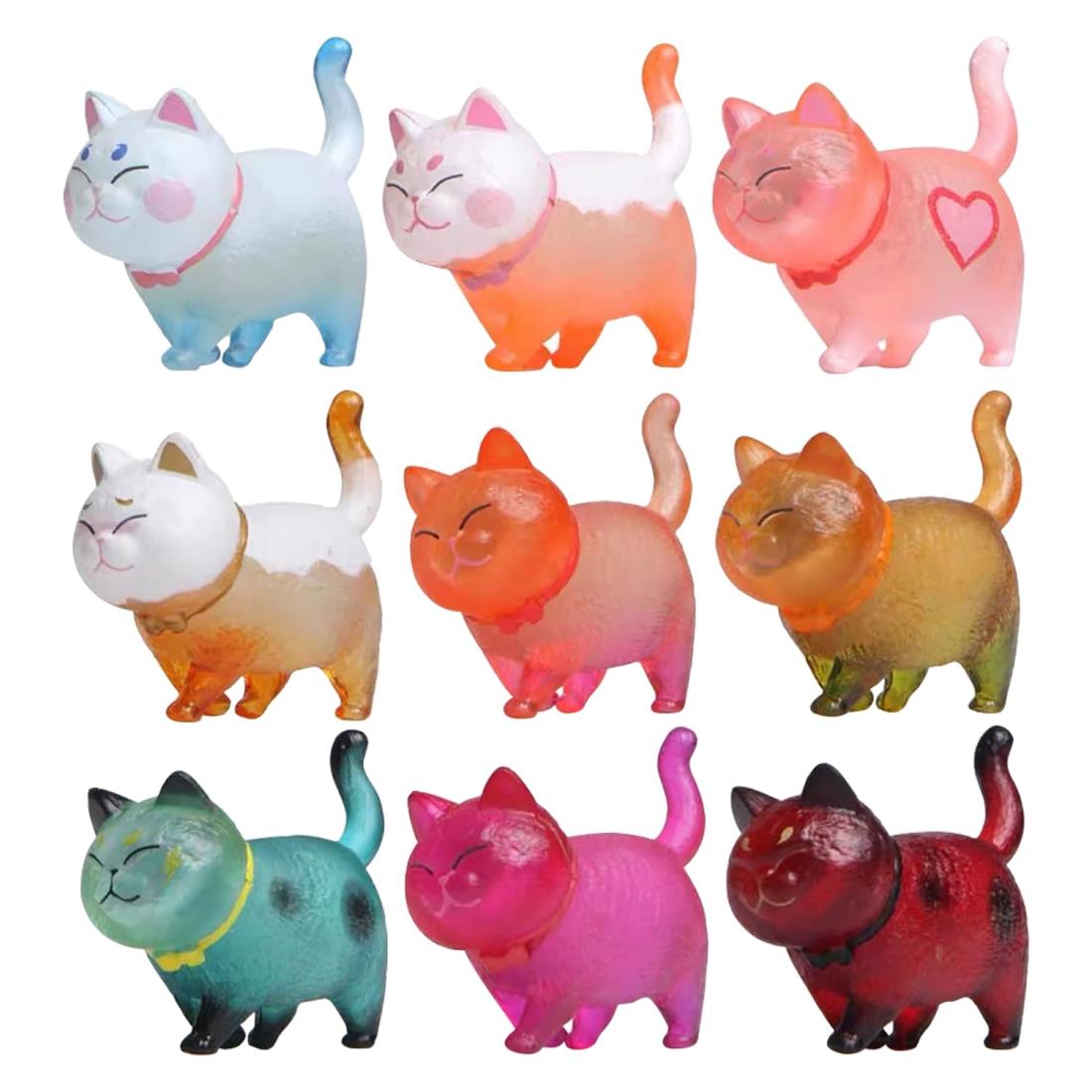 【AAGWW】かわいい猫 飾り 磁気冷蔵庫貼り 冷蔵庫マグネット 猫9匹セット 3D立体 ヘッドが回転可能 冷..