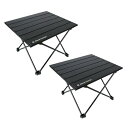 Rock Cloud キャンプテーブル 折りたたみ 41x35cm アルミ ロールテーブル コンパクト 超軽量 アウトドア 運動会 BBQ ハイキング ビーチ 収納袋付き