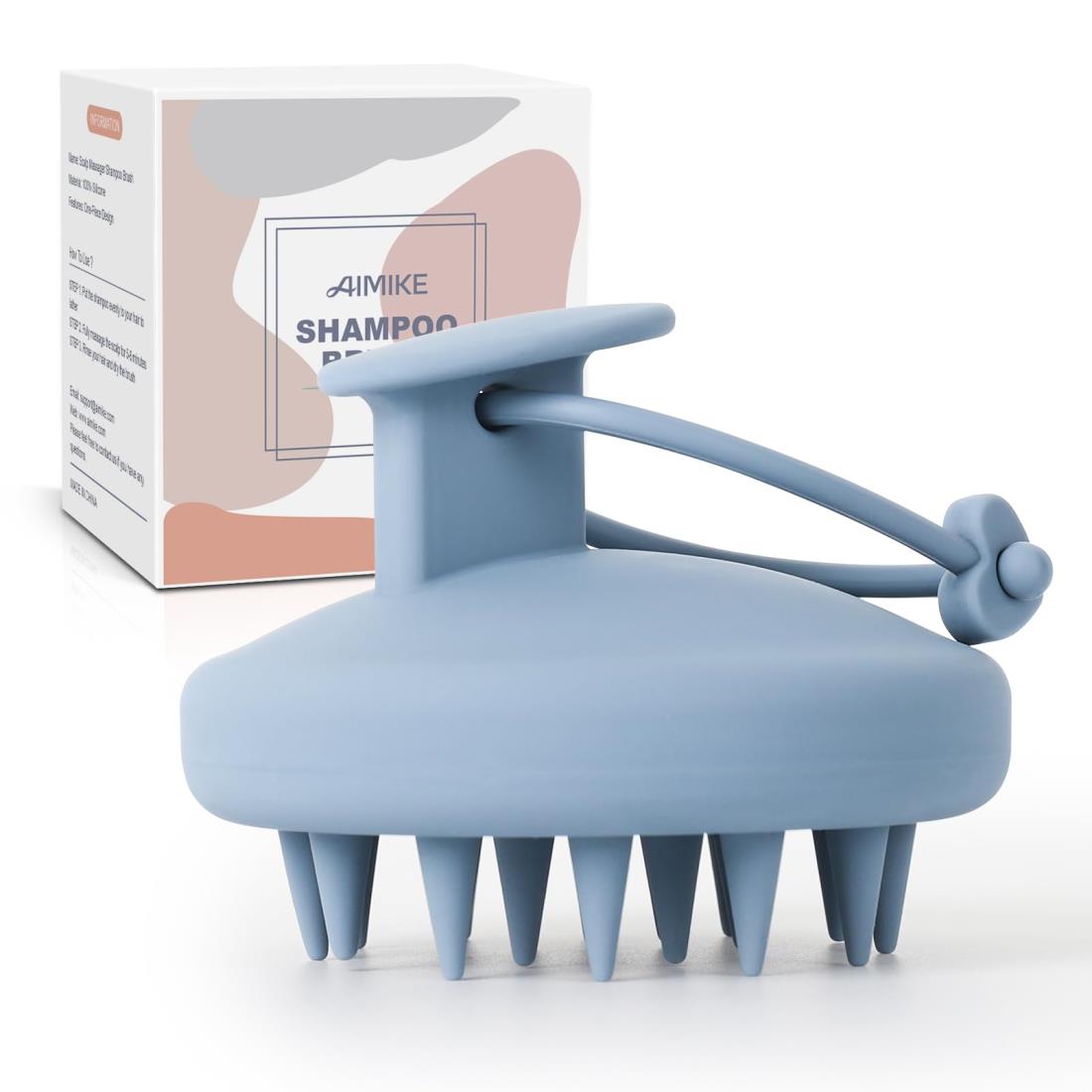 AIMIKE シャンプーブラシ シリコン 頭皮ブラシ 着脱可能フープ付き 頭皮マッサージ ブラシ 毛穴汚れ落とし スカルプブラシ 頭皮を傷つけない 洗髪用ブラシ 頭皮洗浄 シャンプー ブラシ 血行促進 ヘアブラシ お風呂用 洗髪 ブラシ ヘッドブラシ 頭皮ケア 頭皮クレンジングブラ