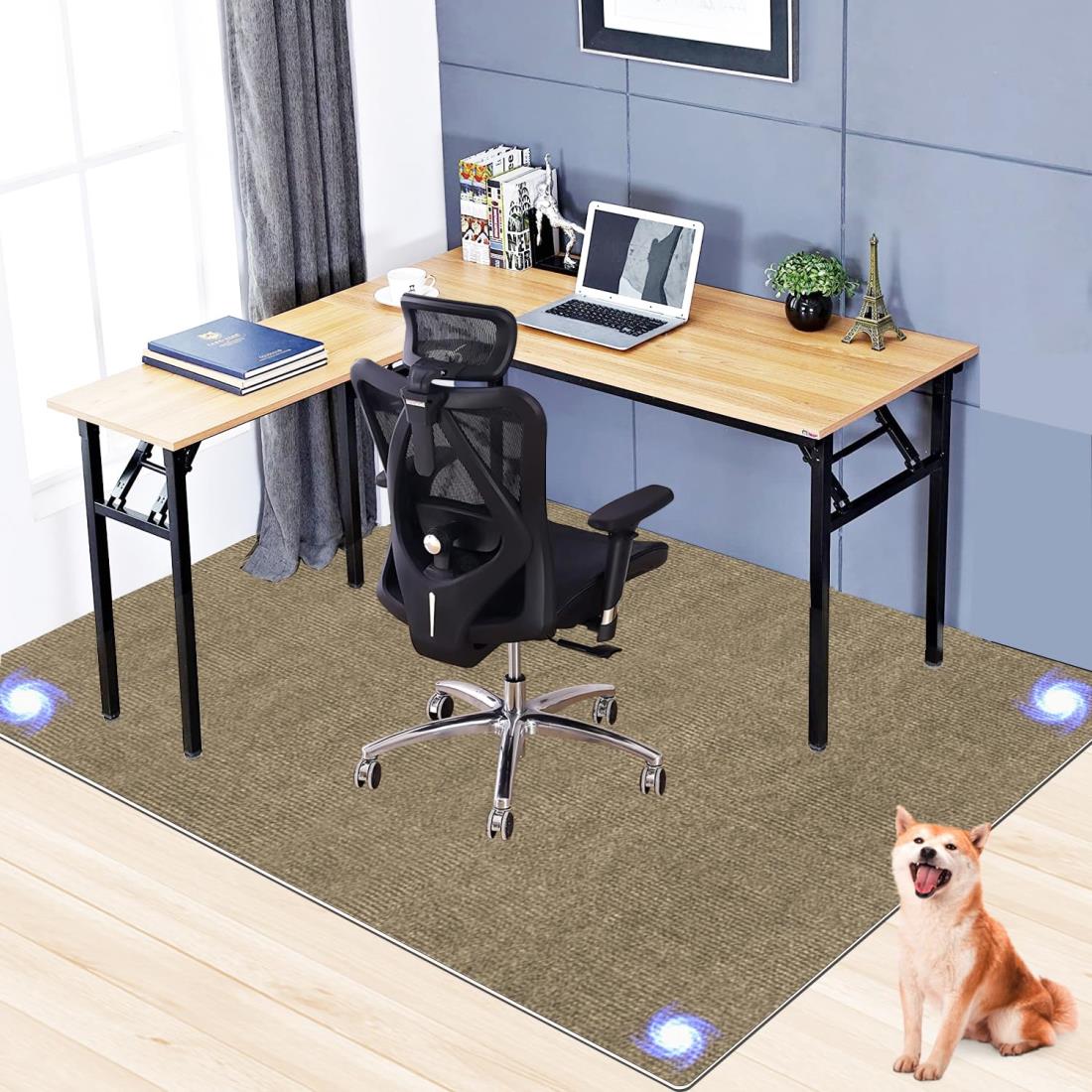 チェアマット 特大 160 140cm フローリング Bolinker 椅子 マット デスクマットフローリング ゲーミングフロアマット床保護マット チェアキズ防止 凹み防止ズレない床 傷防止滑り止め 丸洗い可能 床傷防止（モカ）