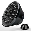 Segbeauty ディフューザードライヤー 黒い 対応口径 38ミリ - 82ミリ温風拡散器 簡単装着 拡散 ノズル ヘアドライヤー アタッチメント サロンツール カーリーヘア