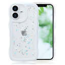 YUYIB スマホケース 対応 iPhone 16 ケース クリア キラキラ かわいい tpuソフトケース 薄型 傷防止背面 滑り止め 指紋防止 ストラップホール付き スマホケース アイホン16 カバー (透明白)