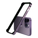 【YMXPY】iPhone14ProMax 用 アルミバンパーケース メタル+シリコンフレーム 二重構造 レンズ保護 軽量 ストラップ穴 耐衝撃 サイドバンパー (iPhone14ProMax, ディープパープル)