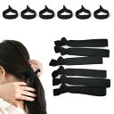Fuyunohi ヘアゴム 黒 跡がつかない ヘアゴム 6本セット 髪留め 髪の毛 ゴム 髪ゴム 韓国風 簡約 高弾性 ポニーテールゴム 太め 髪ゴム おしゃれ...