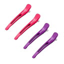 KISARG ダッカール ヘアピン ヘアクリップ ダックカール ブロッキング メンズ 美容師 プロ用 跡がつかない 滑らない 大きめ 強力 それぞれ2本入 ピン...