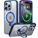 【透明な輝き&360°回転スタンド】CASEKOO iPhone 16 Pro Max 用 ケース クリア 米軍規格保護 金属感 キラキラ フィット感 MagSafe対応 最大25W急速充電対応 横縦両立 角度自在 超強磁力 耐衝撃 高耐久性 ラップホール付き 真空メッキ 透明 黄変防止 いphone16promax 用ケー
