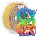 iSANMATE PLA+ レインボー 3Dプリンター用フィラメント、マットPLAフィラメント1.75mm、多色レインボーPLAフィラメント、1KG
