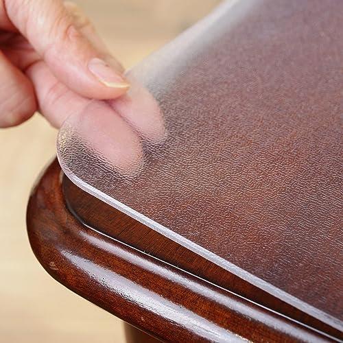 OstepDecor 透明 デスクマット 40 x 80cm 厚さ1.5mm キッチンマット クリア 拭ける PVCマットクリアチェアマット 床保護マットクリアマット すべり止め フローリング フロアシート