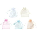 Nannlia 40枚 オーガンジー 巾着袋 17*23cm 小 ラッピング 袋 透明 プレゼント用 プレゼント 袋 小分け袋 無地 サシェ 袋 プチギフト 結...