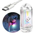 DOKEEP 犬散歩 ライト 犬猫用 ペンダントライト LED 充電式 夜間 散歩用 犬の安全のために 首輪 光る キラキラ 11g 超ミニ LEDライト 防水...